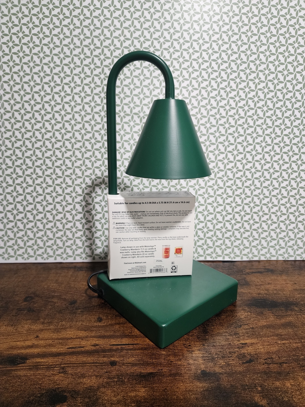 Mainstays Green Candle Warmer Lamp - Picture 3 of 4